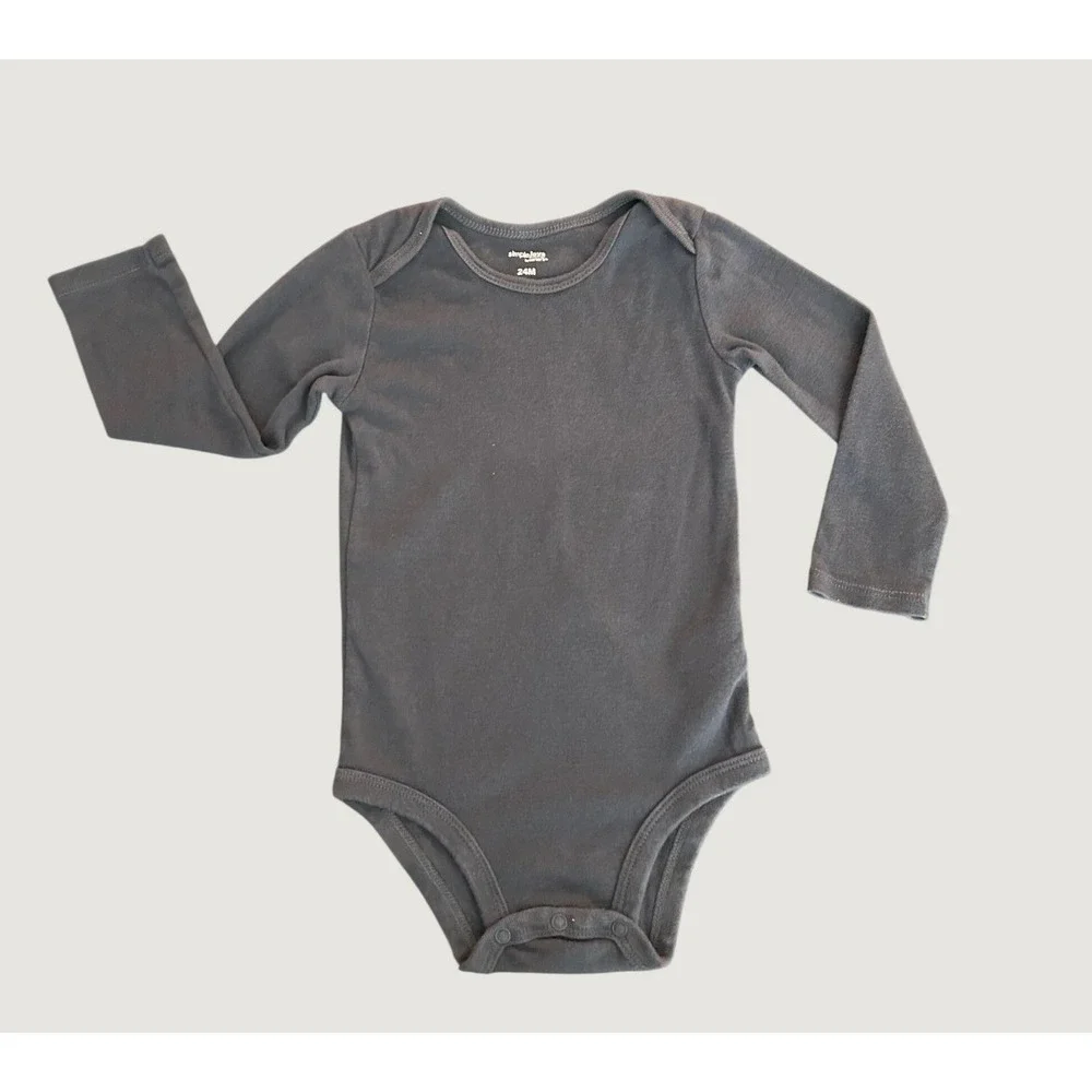 Simple Joys by Carters Baby Boys Gray Long Sleeve Bodice 24M GCL91382-IGP 1335